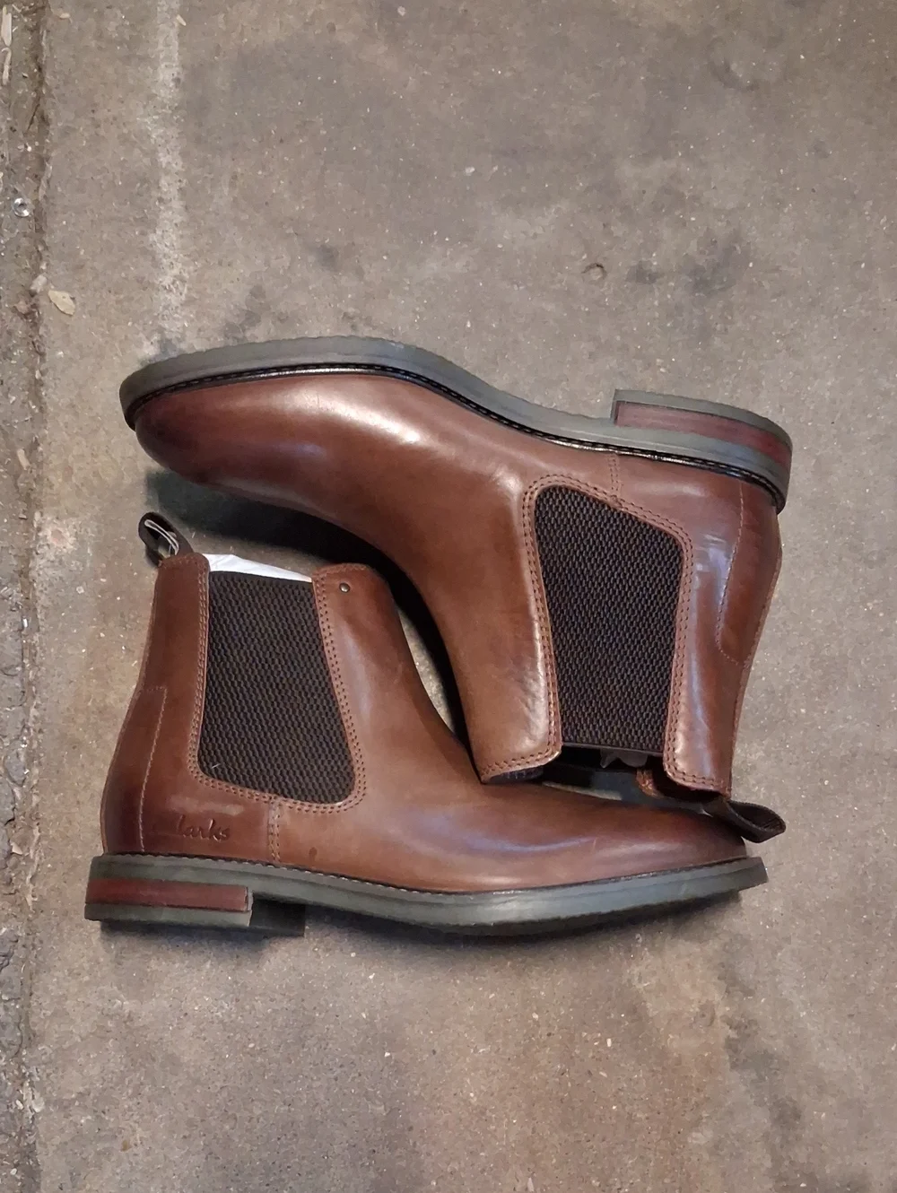 NWT Mens Clarks Jaxen Easy Chelsea Boots